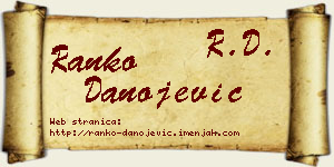 Ranko Danojević vizit kartica